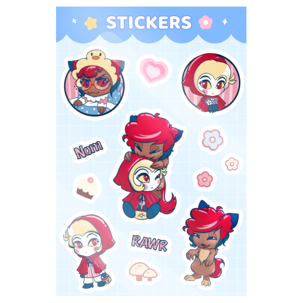 Radioapple – Little Red Riding Hood – Glossy Stickers Sheet
