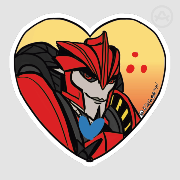 Knockout Heart Sticker