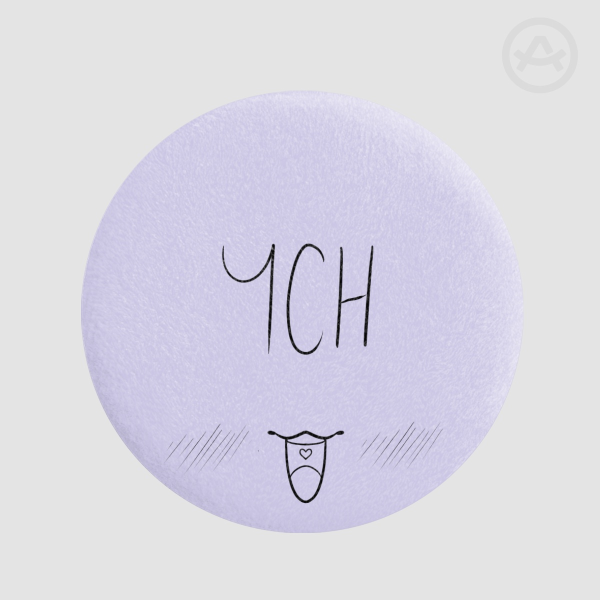 YCH plush pin badge