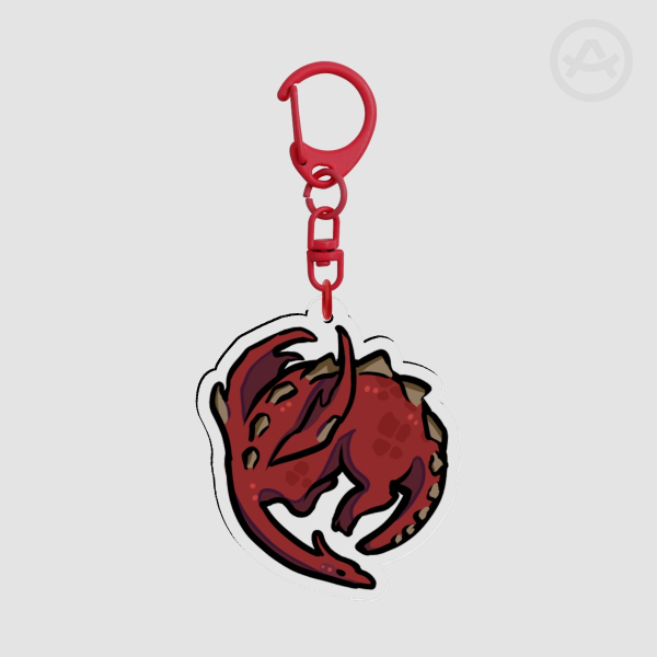 Red Dragon Keychain
