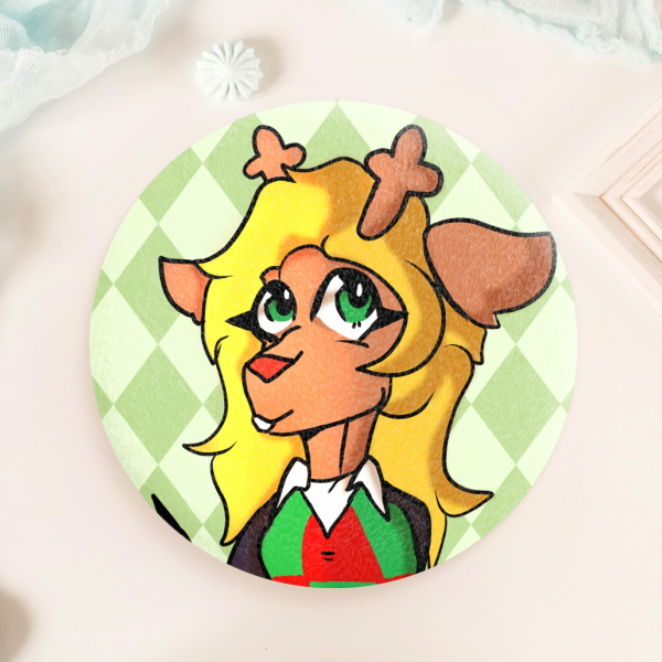Noelle Plush Badges 65mm