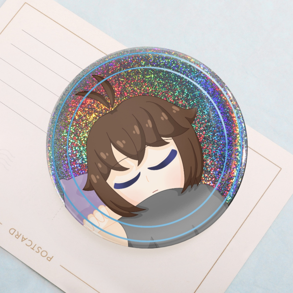Simon Asleep Holographic Badge