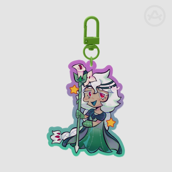 White lily Cookie run Acrylic Keychains