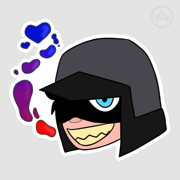 Benrey Pink To Blue Die cut Sticker