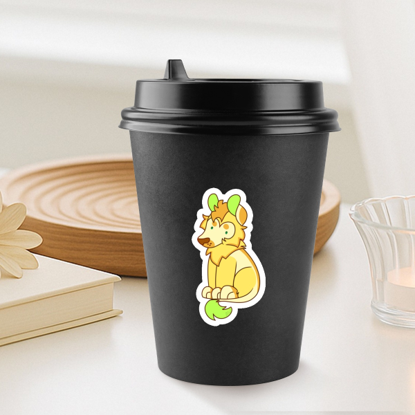 2in Liondog Fursona Silly Sticker