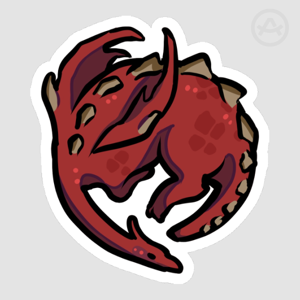 Red Dragon Sticker