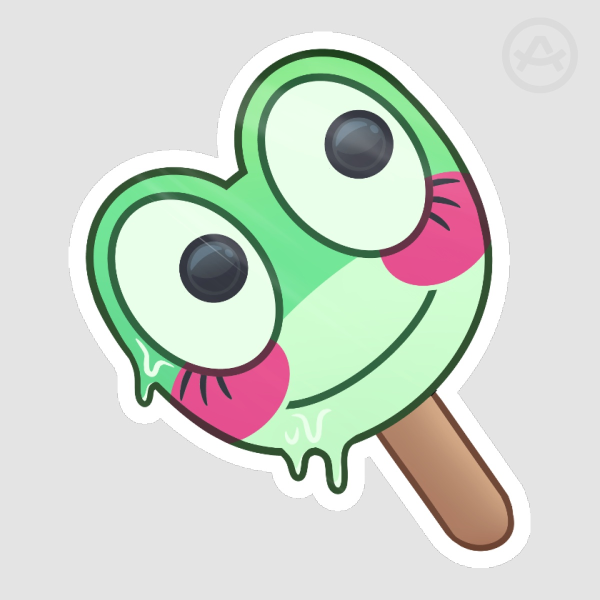 Ribbitsicle Sticker