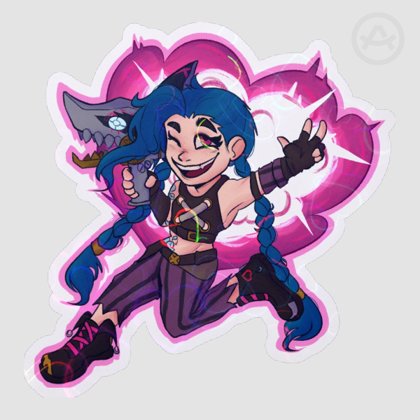 Jinx League of Legends Arcane Sticker
