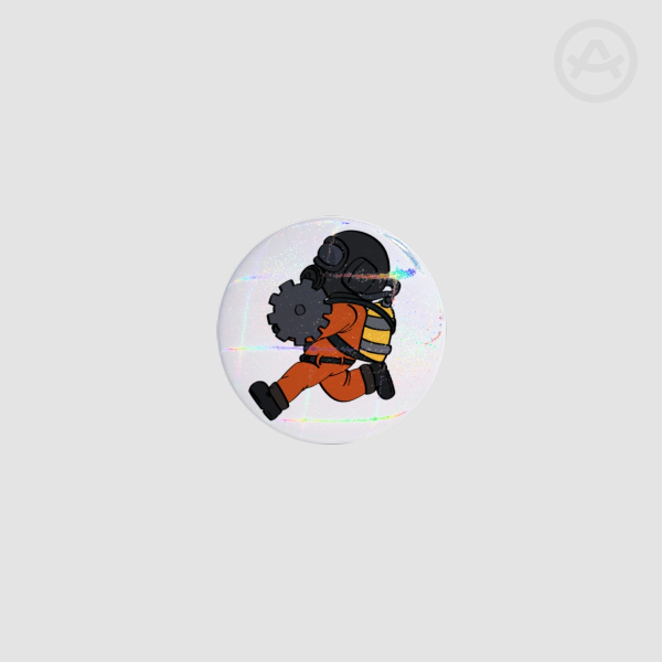 Cross Rainbow - Lethal Company - Run! - Round Badges (Button Pins)