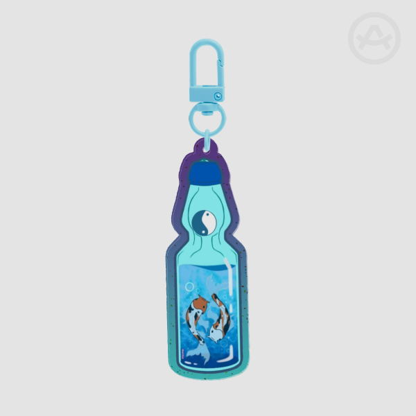 Koi Fish Ramune Glitter Acrylic Charm