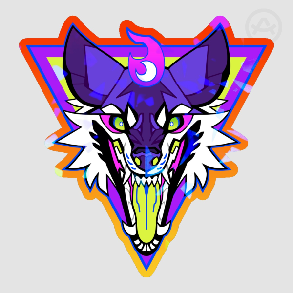 Wolf Fury Stickers Purple & Green Variant
