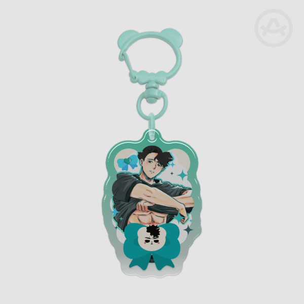 Sakusa Kiyoomi Epoxy Clear Acrylic Keychain