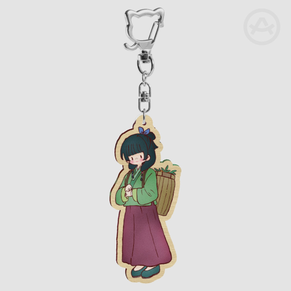Maomao Wood Keychain