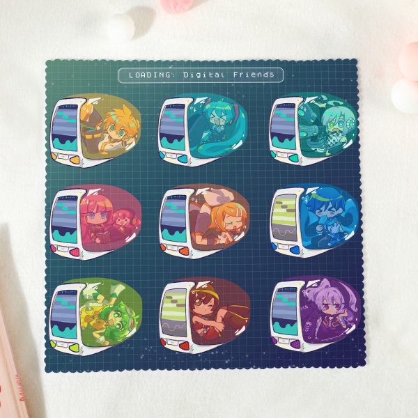 Digital Friends Glass Cloth