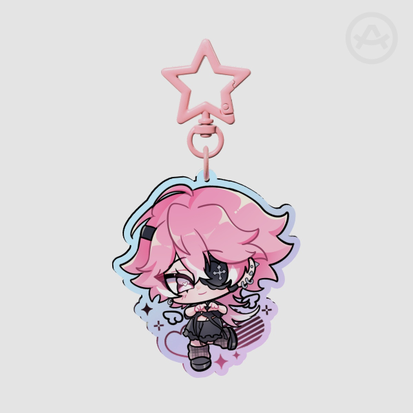 Kyupi Rainbow Acrylic Keychain