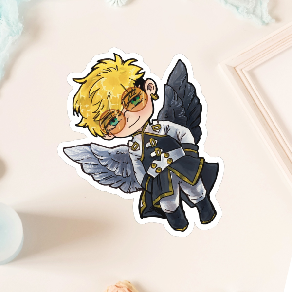 Vash angel sticker chibi