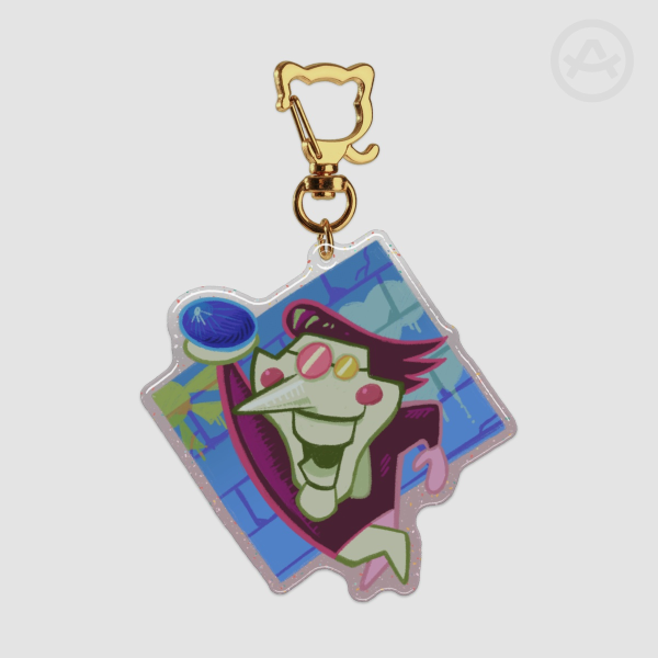 Spamton Glittery Epoxy Keychain Deltarune