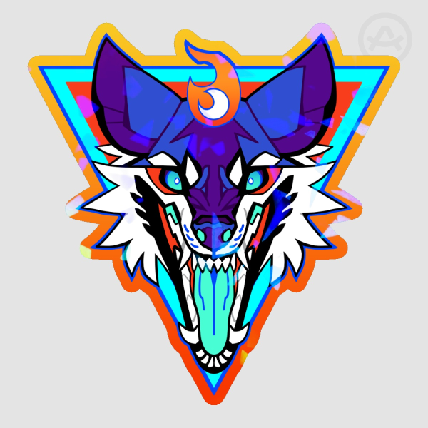 Wolf Fury Stickers Blue & Orange Variant