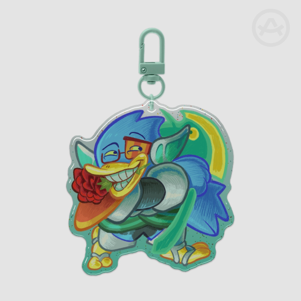 Berdly (Dark World) Glittery Epoxy Keychain Deltarune
