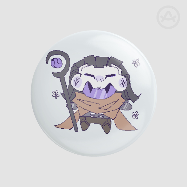 Ramattra Pixel Chibi | Glossy Pin | Overwatch Fanart | EirArchitect