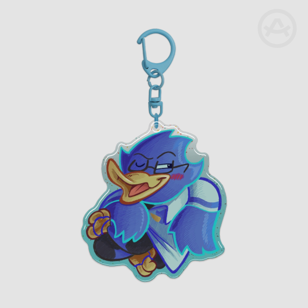 Berdly (Light World) Glittery Epoxy Keychain Deltarune