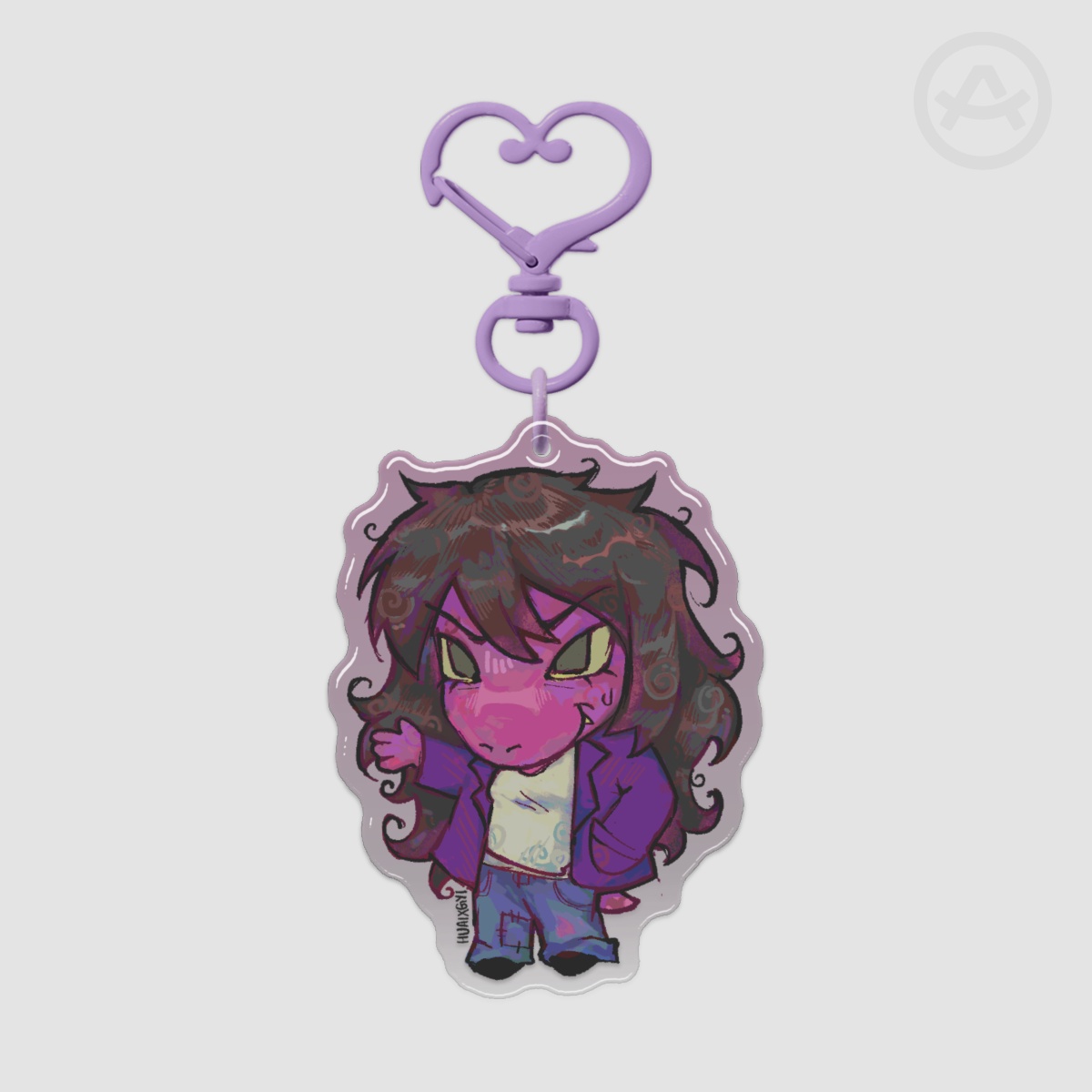 Susie Epoxy Clear Acrylic Keychain