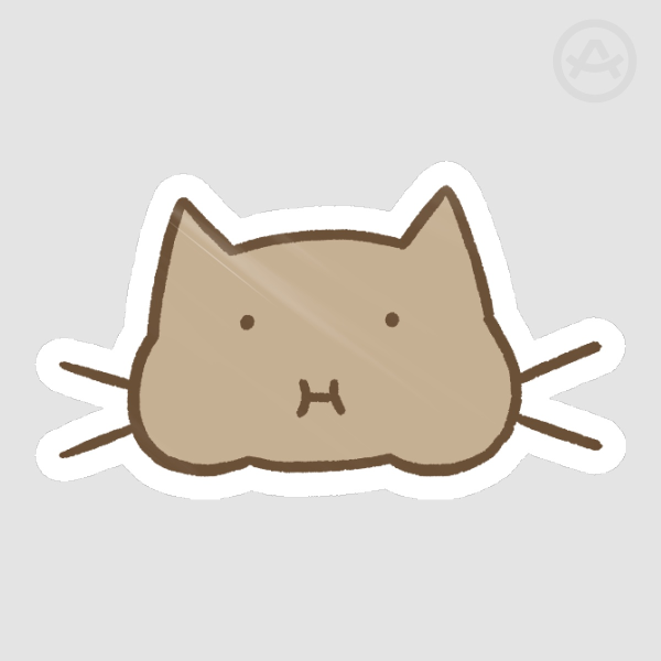 Sir Cat Eating Die Cut Sticker