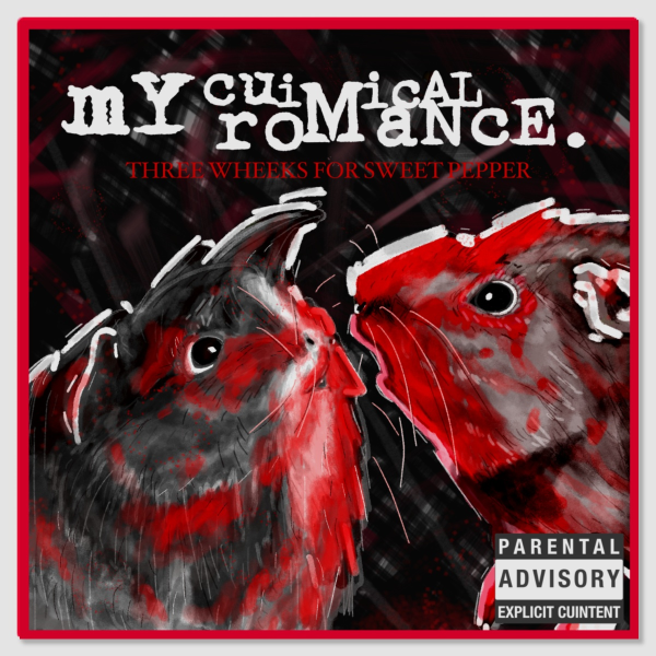 My chemical romance guinea pig wood coaster!
