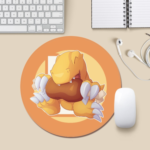 Agumon Meat - Round Mouse Pad