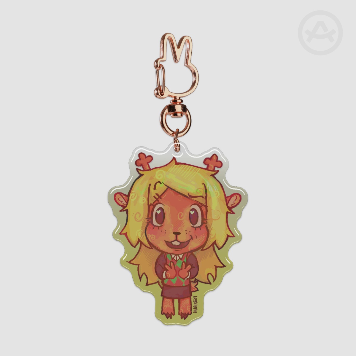 Noelle Holiday Epoxy Clear Acrylic Keychain