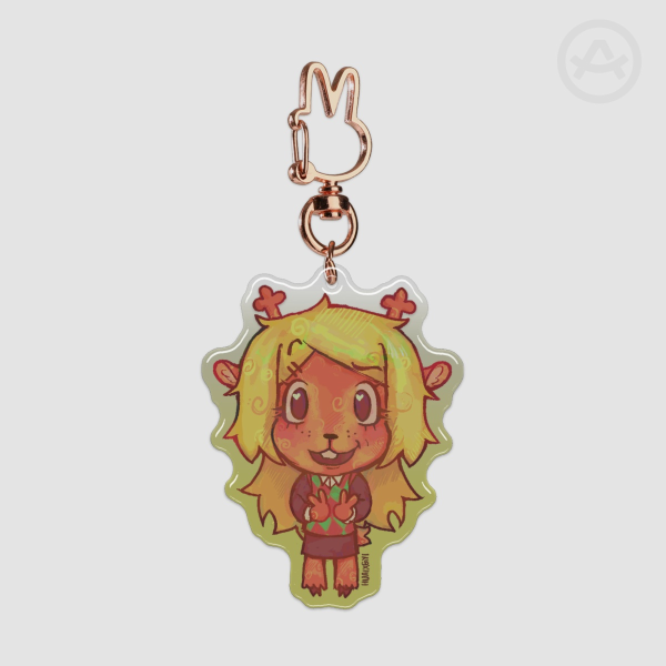 Noelle Holiday Epoxy Clear Acrylic Keychain