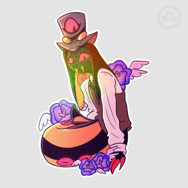 🪷Sir Pentious Floral Sticker🐍
