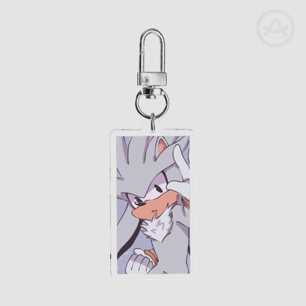 Silver the Hedgehog keychain