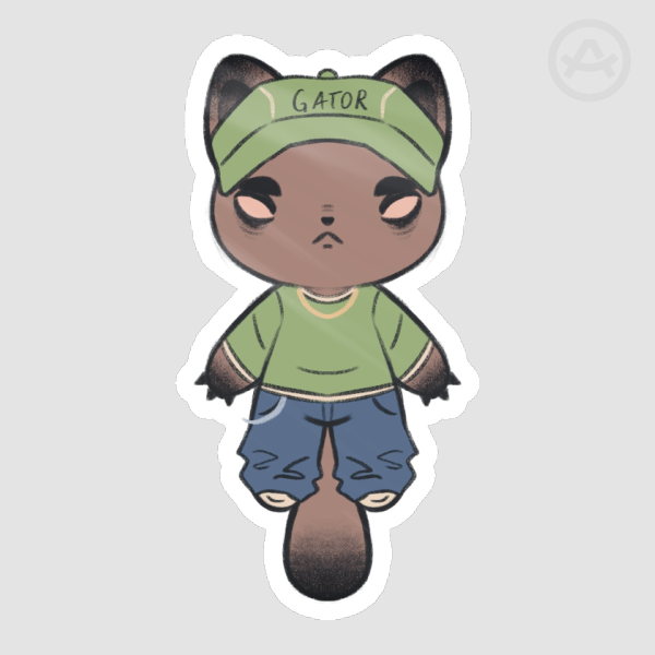 Russel Cat Die Cut Stickers