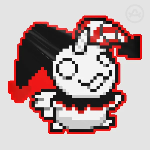 PIXEL WHIMSIE - HEARTLESS PROJECT - Colored Edge Die Cut Stickers