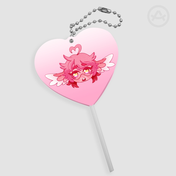 Velvet Acrylic Lollipop Keychain
