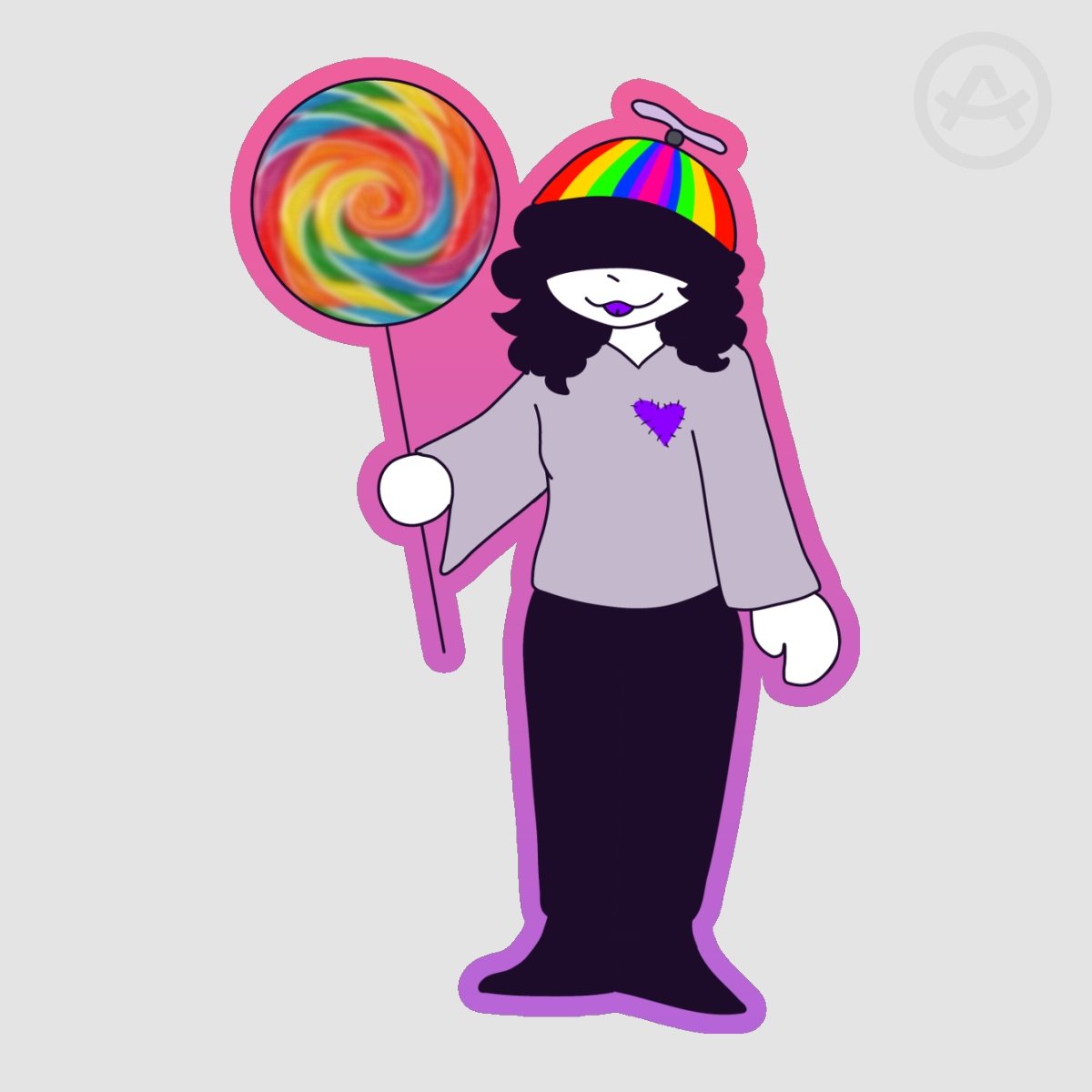 Heart Lollipop Sticker