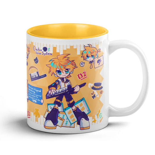 Yellow Singing Robot Mug