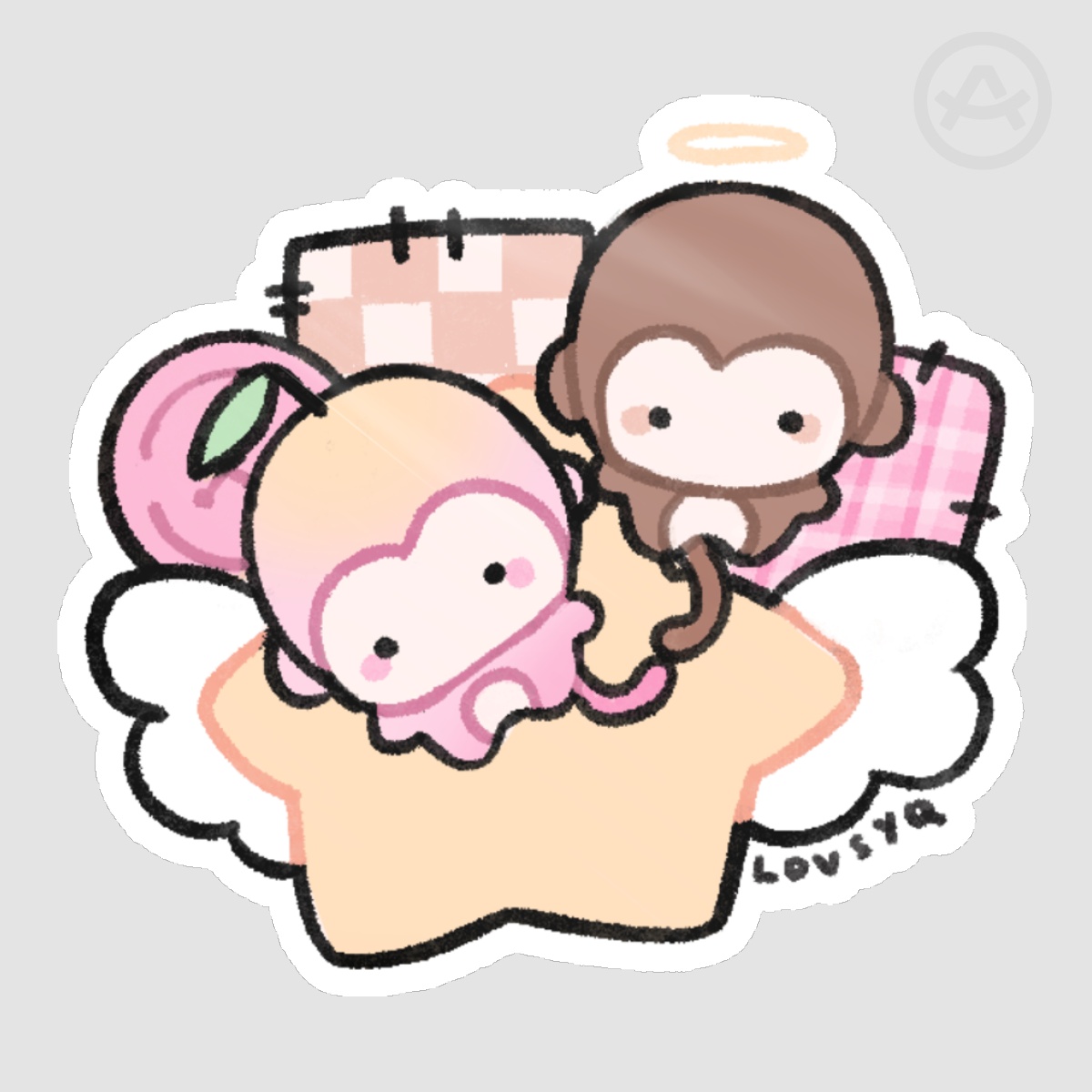 Peaches & Patches Sticker 3”