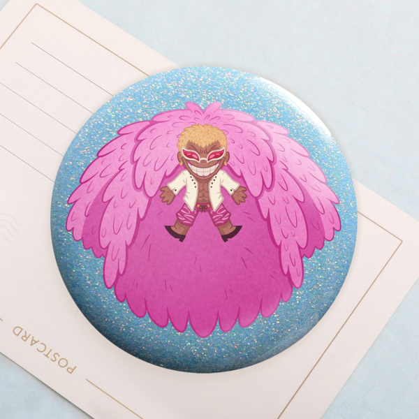 Mini Doflamingo Big Coat Holographic Badge