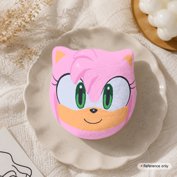 Pink Hedgehog Plush Badge