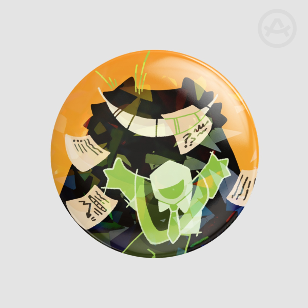 Battat and Friend broken glass Badge (Deltarune)