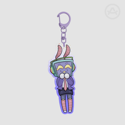 Miss Harmony Glitter Keychain