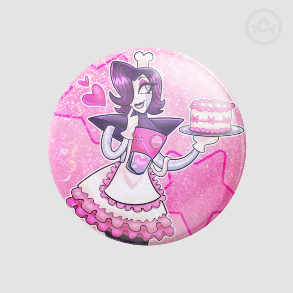 Mettaton "Cooking by the Book" Holo Pin