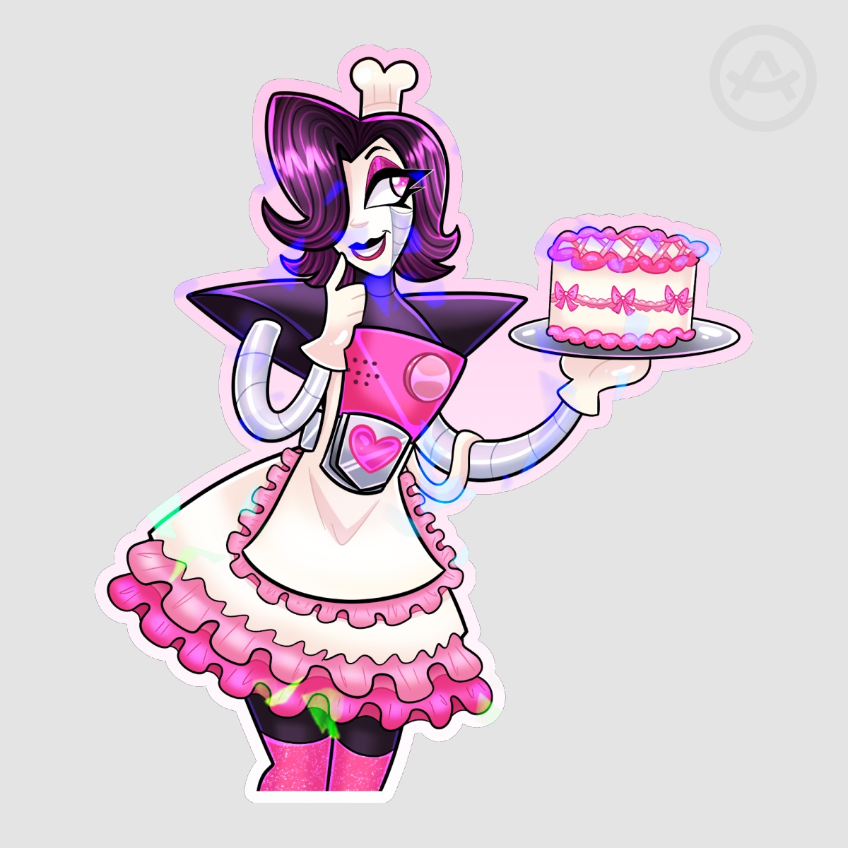 Mettaton "Cooking by the Book" Holo Sticker