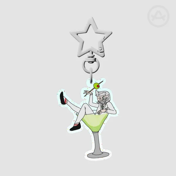 President's Martini Colored Edge Acrylic Keychains