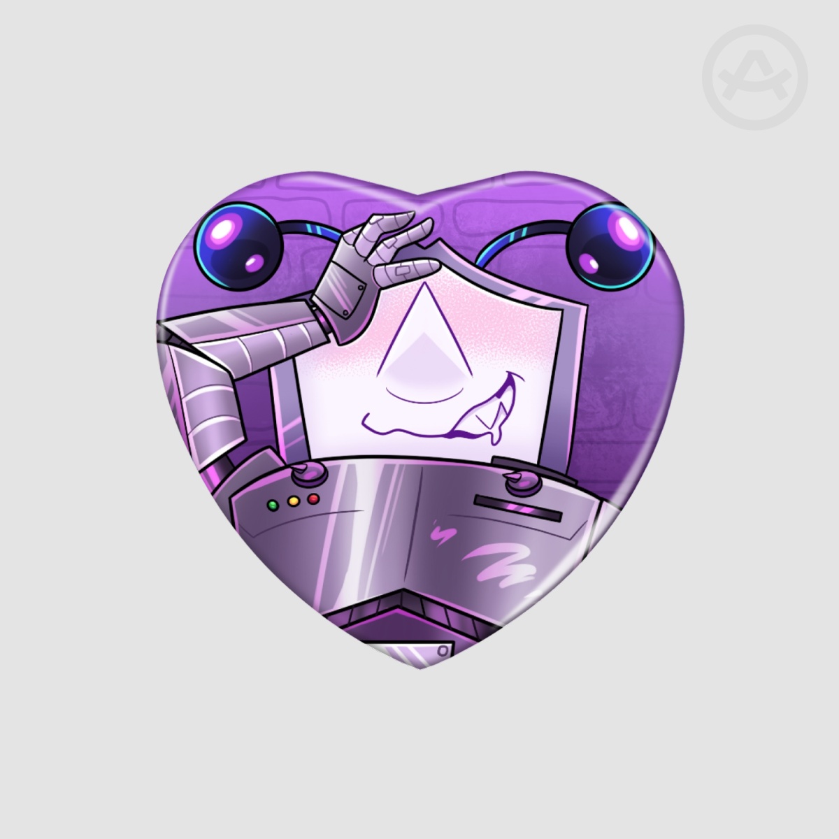 Tenna "Robot Lover" Heart Pin