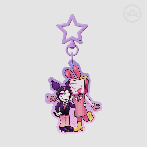 Spamtenna Yuri x MeloKuro Glitter Keychain