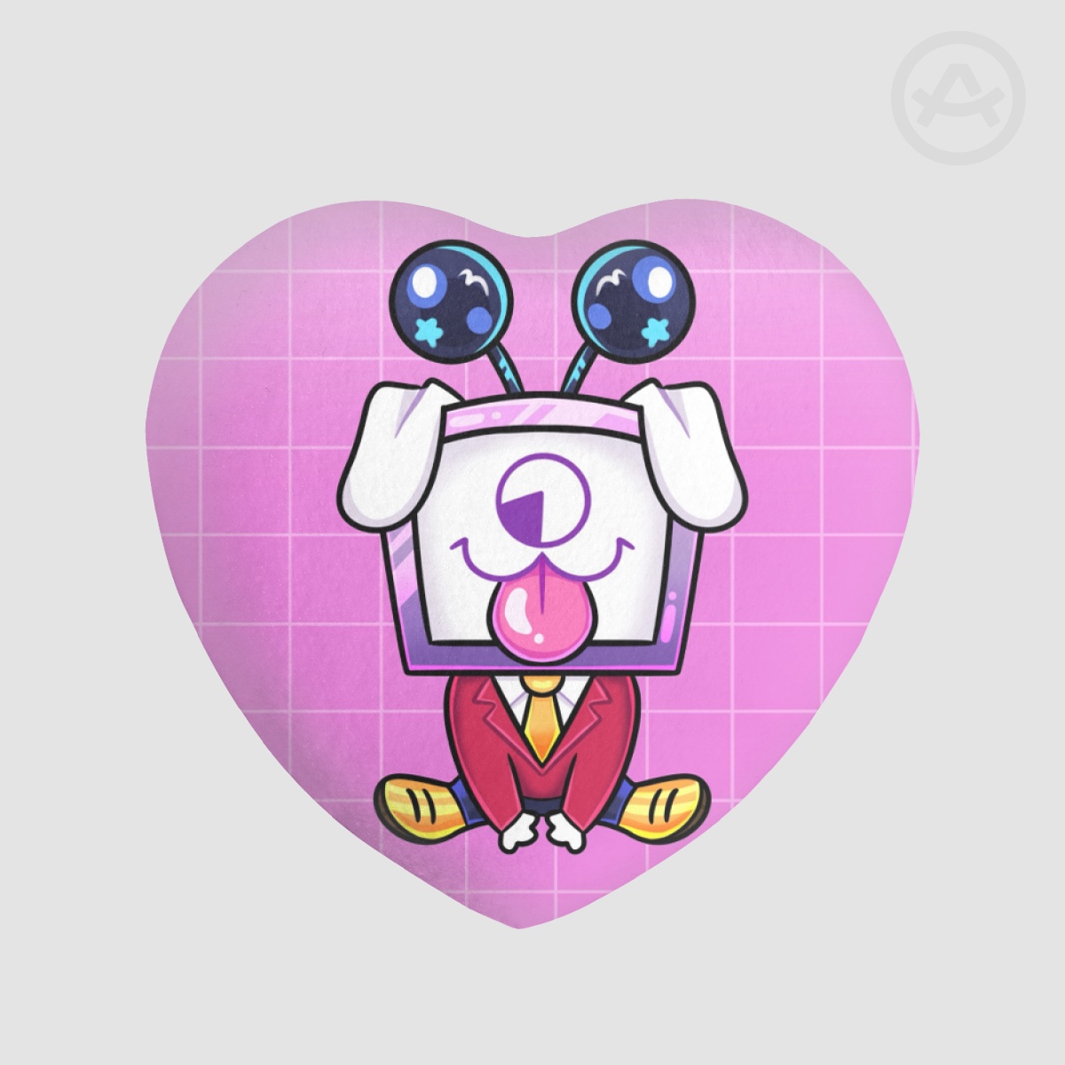 Puppy Tenna Plush Heart Badge