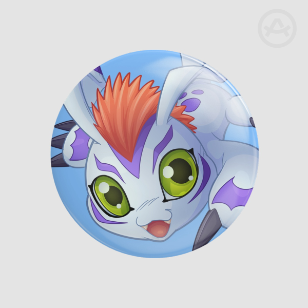 Gomamon - Round Button Pin